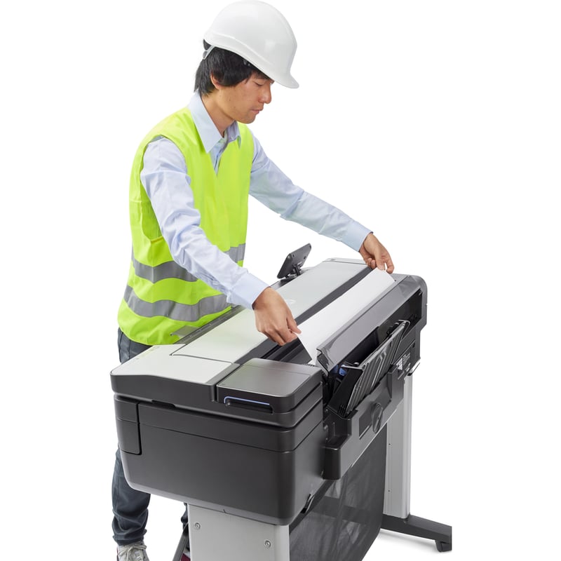 HP Designjet T830 Inkjet Large Format Printer - Includes Printer, Copier, Scanner - 24" Print Width - Color - Thumbnail 2
