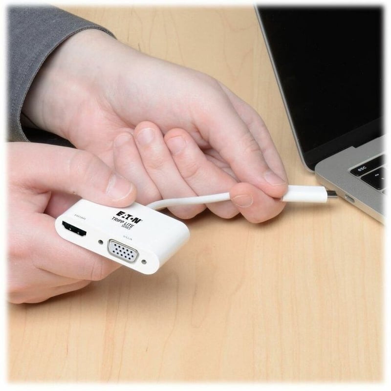 Tripp Lite by Eaton USB C to HDMI / VGA Multiport Adapter Converter 4K, USB Type C, USB-C, USB Type-C - Thumbnail 5