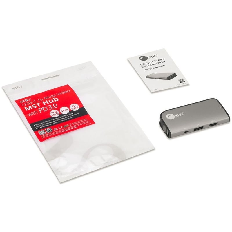 USB-C to Multi-Video MST Hub with 100W PD 3.0 - 4K@60Hz Ultra HD - Thumbnail 3