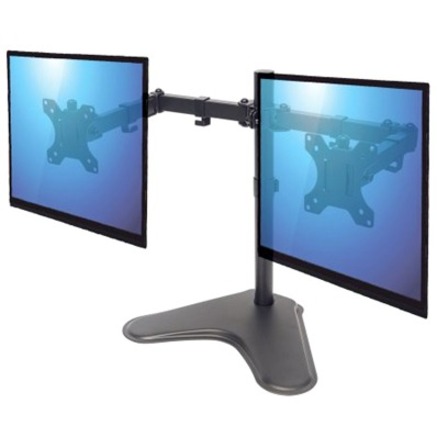 UNIVERSAL DUAL MONITOR STAND WITH DOUBLE-LINK SWING ARMS HOLDS TWO 13 TO 32 LCD - Thumbnail 3