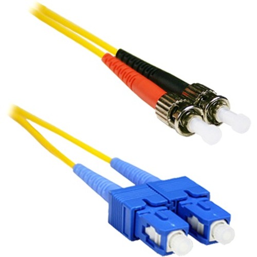 ENET 20M SC/ST Duplex Single-mode 9/125 OS1 or Better Yellow Fiber Patch Cable 20 meter SC-ST Individually Tested