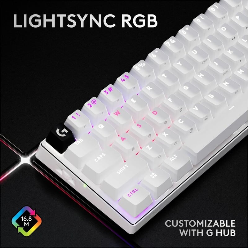 PRO X 60 LIGHTSPEED - WHITE LINEAR MECHANICAL GAMING KEYBOARD