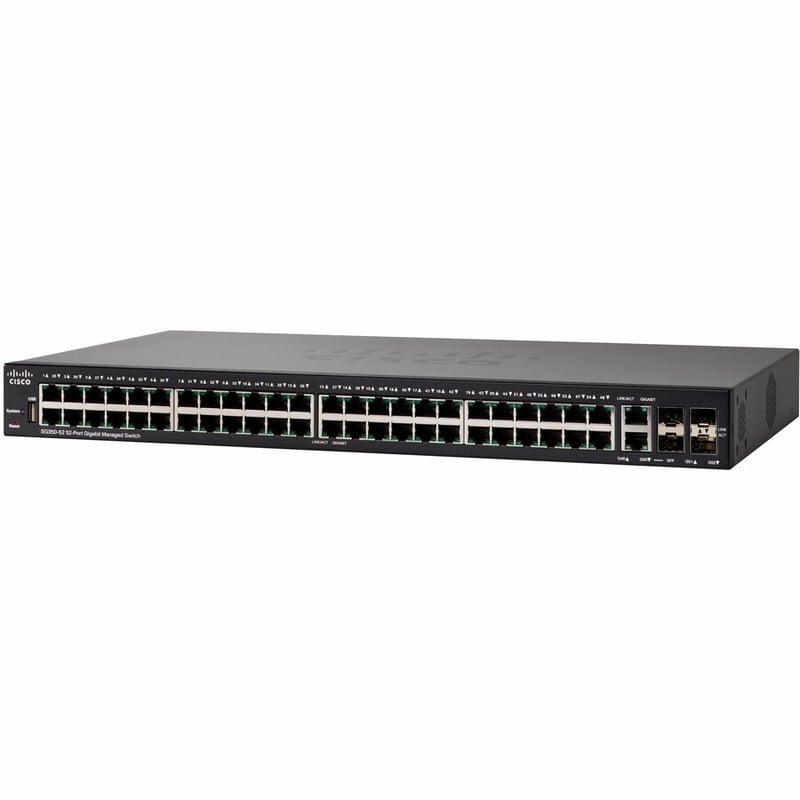 CISCO SG350-52 52-PORT GIGABIT MANAGED SWITCH REMANUFACTURED - Thumbnail 3