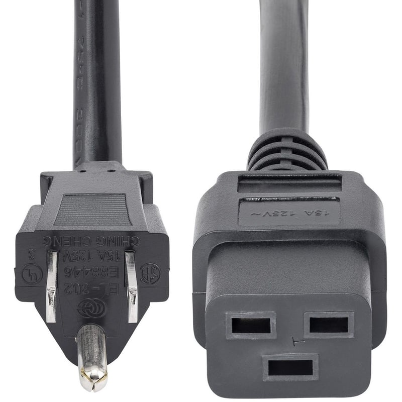 StarTech.com 6ft (1.8m) Heavy Duty Power Cord, NEMA 5-15P to C19, 15A 125V, 14AWG, Computer Power Cord, Heavy Gauge Power Cable - Thumbnail 4