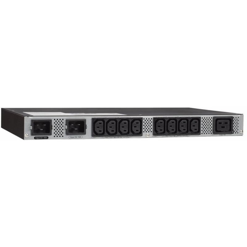 Eaton ATS rack PDU, 1U, (2) L6-20P, (2) C20 input, 3.33 kW max, 200-240V, 16A, 8 ft cord, Single-phase, Outlets: (8) C13, (1) C19 - Thumbnail 3