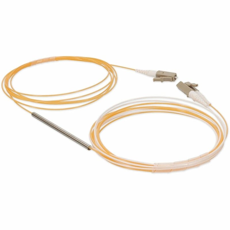 AddOn 3m LC to 2xLC Orange OM2 Simplex OFNR (Riser-Rated) Fiber Colorless Splitter Cable with 3mm OD Jacket and 50/50 Ratio - Thumbnail 5