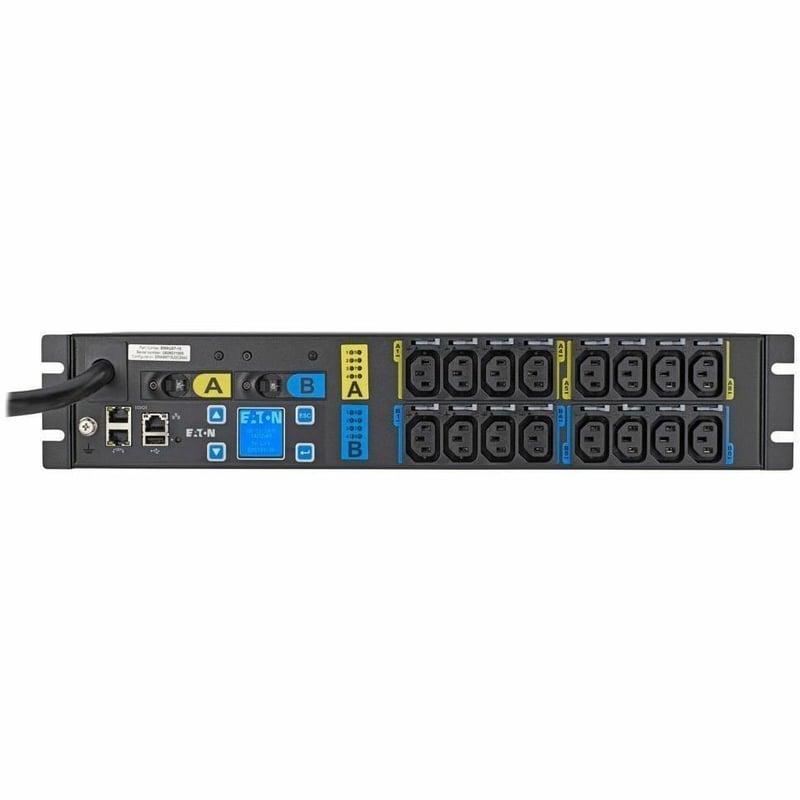 Eaton Metered Input Rack PDU, 2U, 3PH, 6FT IEC 60309 460P9W Input, 240V, 48A, Outlets: (6) L6-30P