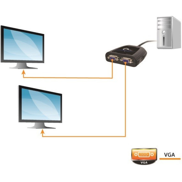 SIIG 1x2 Compact VGA Splitter - Thumbnail 4