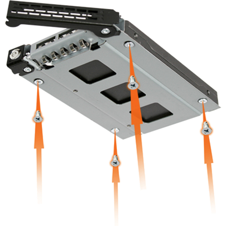 Icy Dock ToughArmor MB996SK-6SB Drive Enclosure for 5.25" - Serial ATA/600 Host Interface Internal - Black - Thumbnail 4