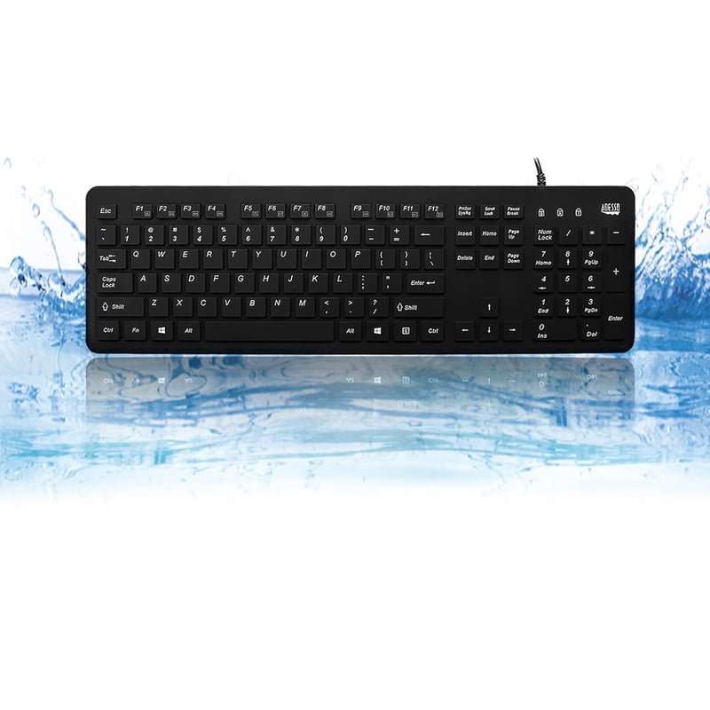 Adesso Antimicrobial Waterproof Desktop Keyboard - Thumbnail 3
