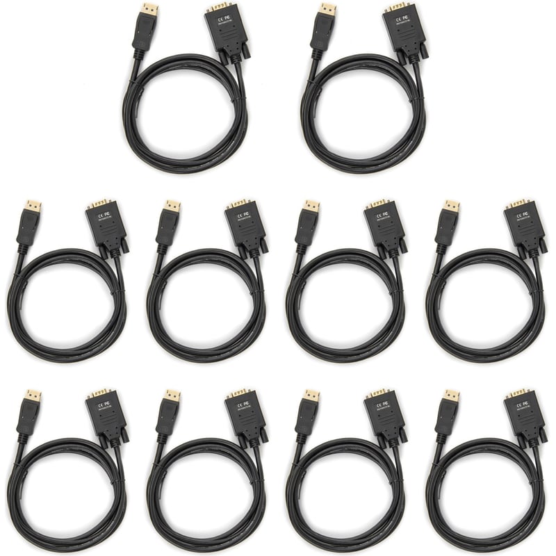 Rocstor DisplayPort/VGA Video Cable (10-Pack) - Thumbnail 1