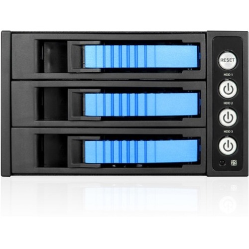 iStarUSA BPU-230HD Drive Enclosure for 5.25" - Serial ATA/600 Host Interface Internal - Black, Blue - Thumbnail 1
