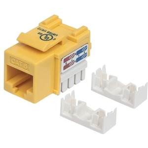 CAT6 YELLOW KEYSTONE JACK UTP - Thumbnail 1