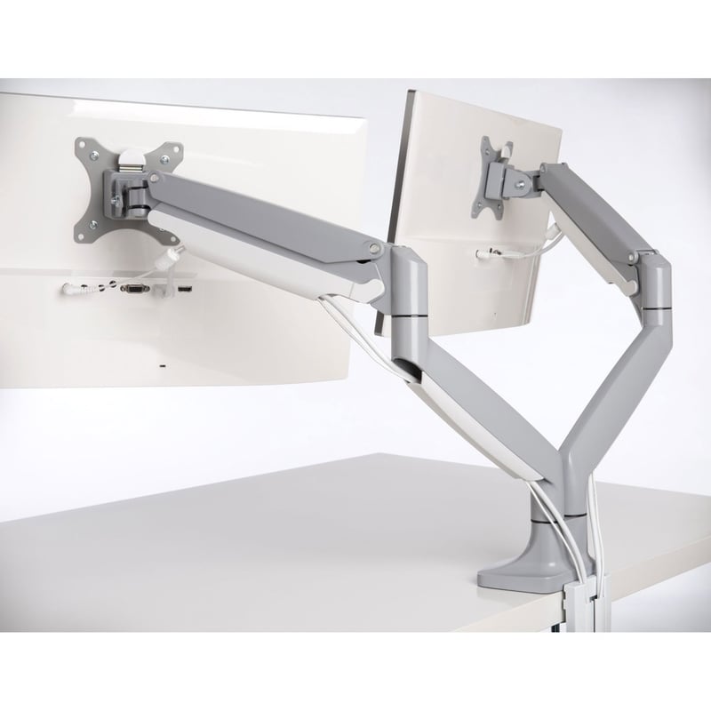Kensington SmartFit Mounting Arm for Monitor - Silver Gray - Thumbnail 4