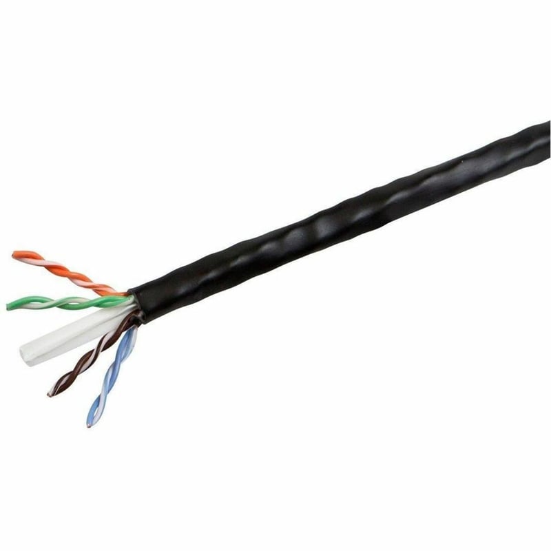 MONOPRICE CAT6 CMP BULK CABLE - (UL) 1000FT_ BLACK_ UTP_ SOLID_ 23AWG_ 550MHZ_ P - Thumbnail 1