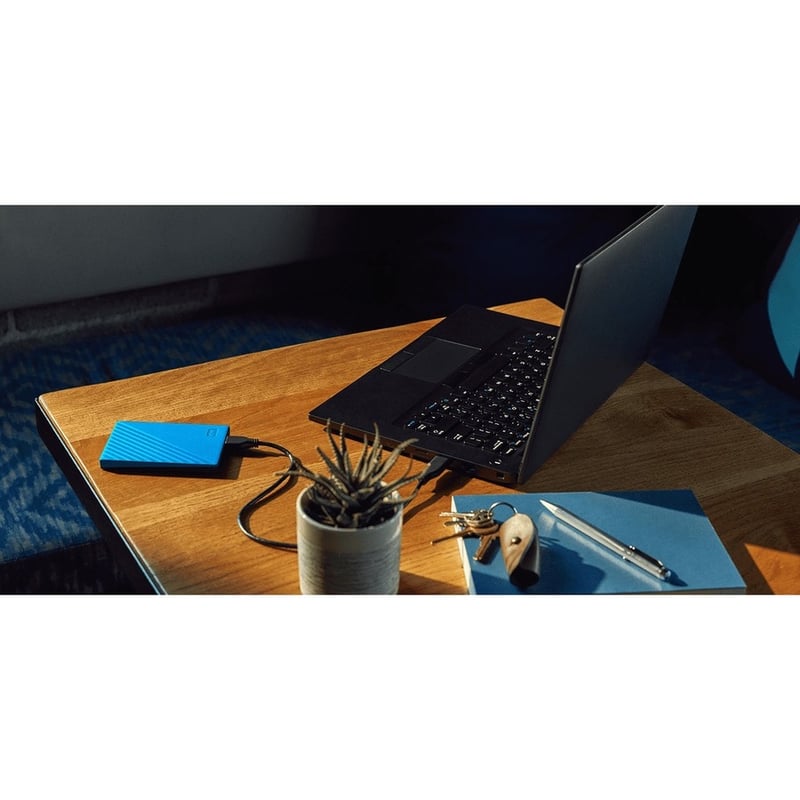 WD My Passport WDBPKJ0040BBL-WESN 4 TB Portable Hard Drive - External - Blue - Thumbnail 2