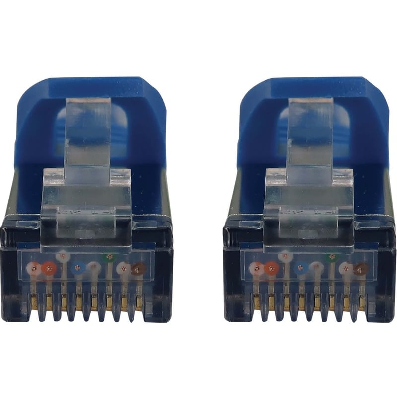 Eaton Tripp Lite Series Cat6a 10G Snagless Shielded Slim STP Ethernet Cable (RJ45 M/M), PoE, Blue, 1 ft. (0.3 m) - Thumbnail 3
