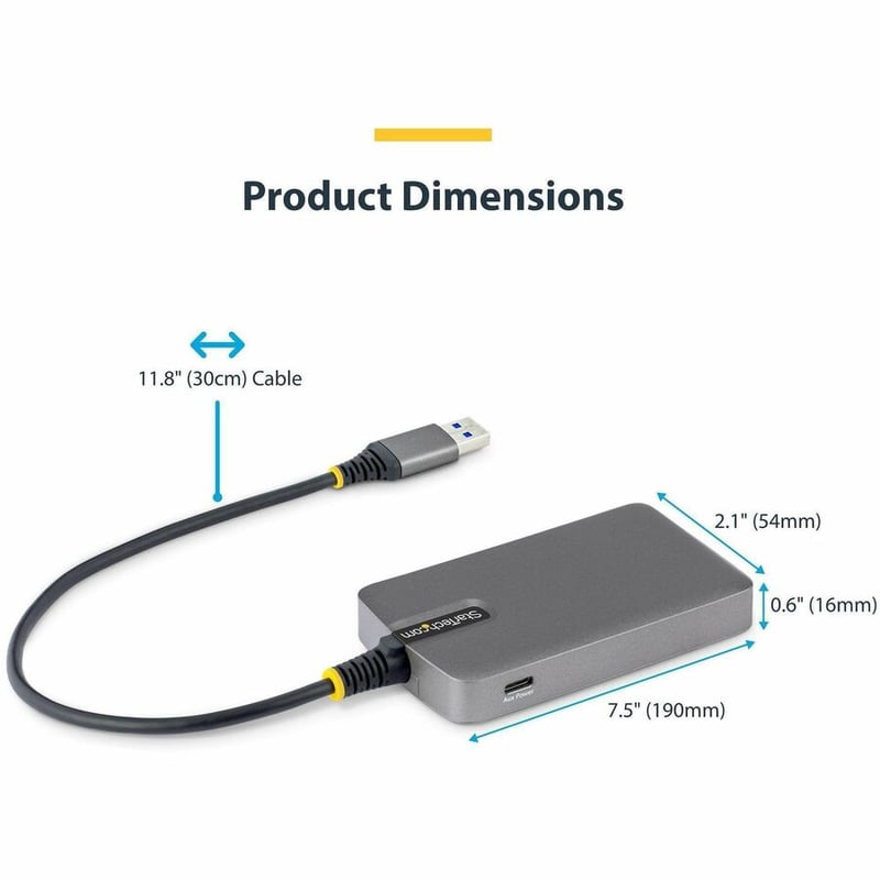 4-PORT USB-A HUB - PORTABLE USB HUB ADAPTER - Thumbnail 4