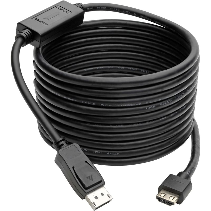Eaton Tripp Lite Series DisplayPort 1.4 to HDMI Active Adapter Cable (M/M), 4K 60 Hz, 4:4:4, HDR, HDCP 2.2, 15 ft. (4.6 m) - Thumbnail 5