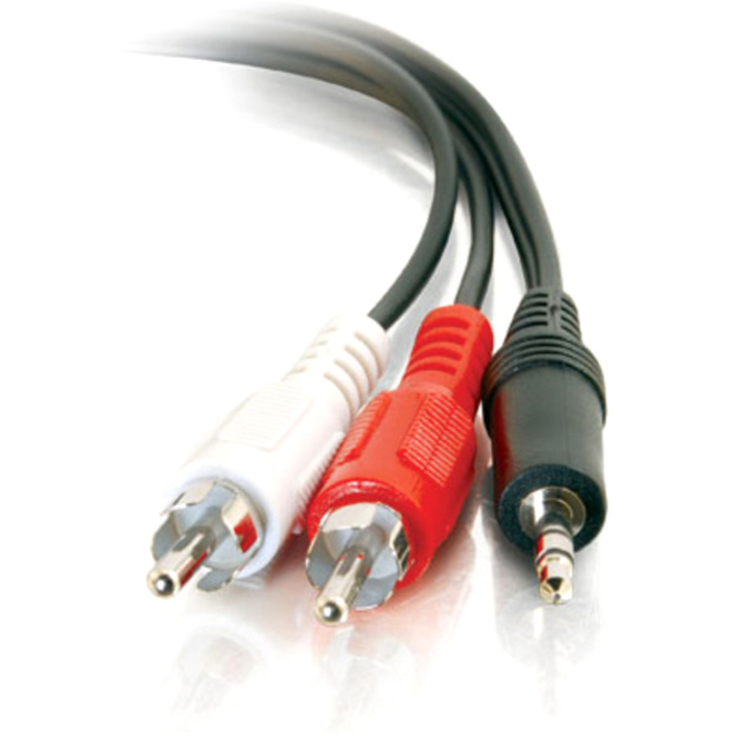 C2G 6ft Value Series One 3.5mm Stereo Male to Two RCA Stereo Male Y-Cable - Thumbnail 3
