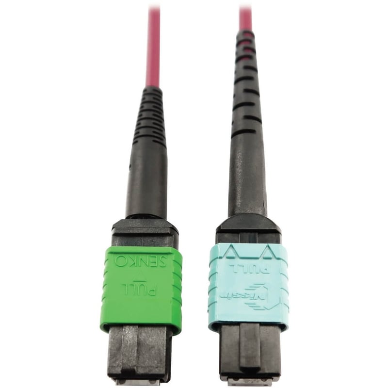 Eaton Tripp Lite Series 400G Multimode 50/125 OM4 Plenum Fiber Optic Cable, 16F MTP/MPO-APC to 24F MTP/MPO-UPC (F/F), Magenta, 5 m - Thumbnail 1