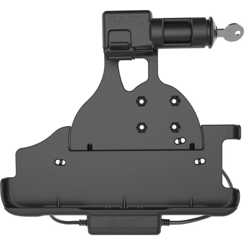RAM Mounts EZ-ROLL'R Power + Data Key-Locking Cradle for Samsung Tab Active Pro - Thumbnail 3