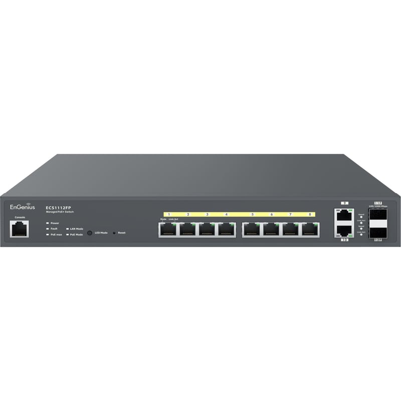 EnGenius Cloud Managed 8-Port Gigabit 130W PoE+ Switch - Thumbnail 1