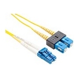 6 METER LC-SC SINGLEMODE FIBER OPTIC CABLE, YELLOW, OFNR, 9/125 FIBER, SINGLE-MO