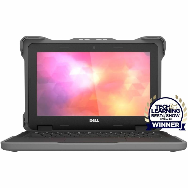 EXTREME SHELL-F SLIDE CASE FOR DELL 3330 WINDOWS CLAMSHELL (GRAY/CLEAR) - Thumbnail 1