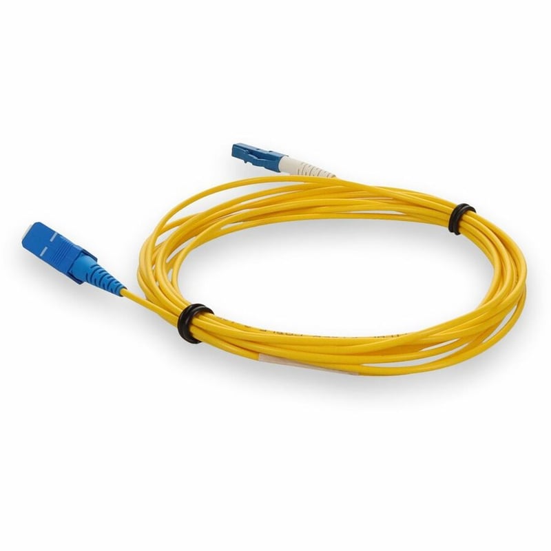 AddOn 8m SC to LC Yellow OS2 Simplex Microboot, Snagless OFNR (Riser-Rated) SMF Fiber Patch Cable - Thumbnail 3