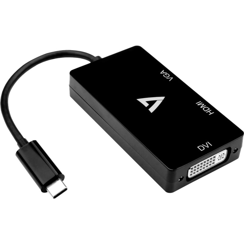 V7 USB-C Male to VGA Female, DVI Female, HDMI 1.4 Female HDMI: 9Gbps 4K UHD - Thumbnail 1