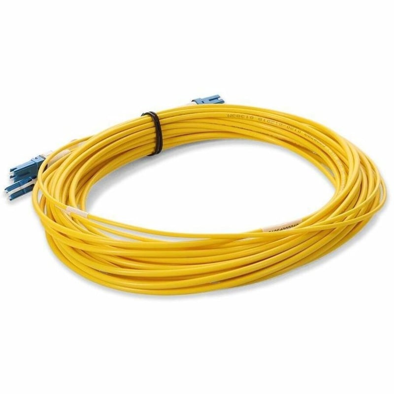 AddOn 5m 2xCS to 2xCS Yellow OS2 Quadplex OFNR (Riser-Rated) SMF Fiber Outdoor Patch Cable - Thumbnail 3