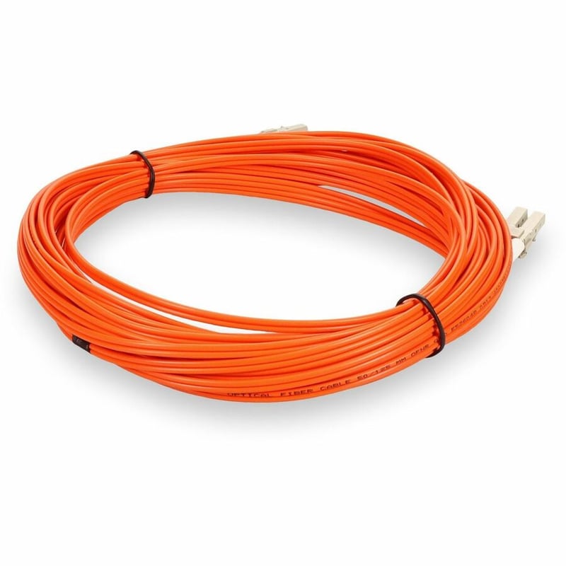 AddOn 8m LC to LC Orange OM2 Duplex OFNR (Riser-Rated) Fiber Patch Cable - Thumbnail 5