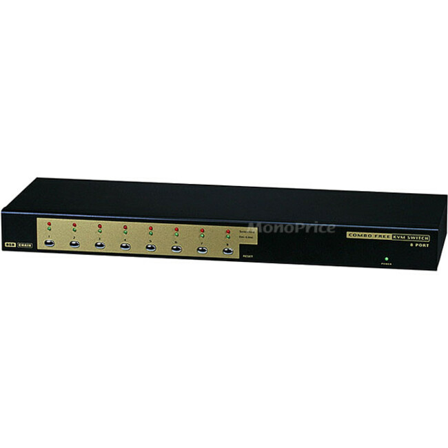 Monoprice 8-Port USB PS2 Combo KVM Switch with Cable - Retail - Thumbnail 1