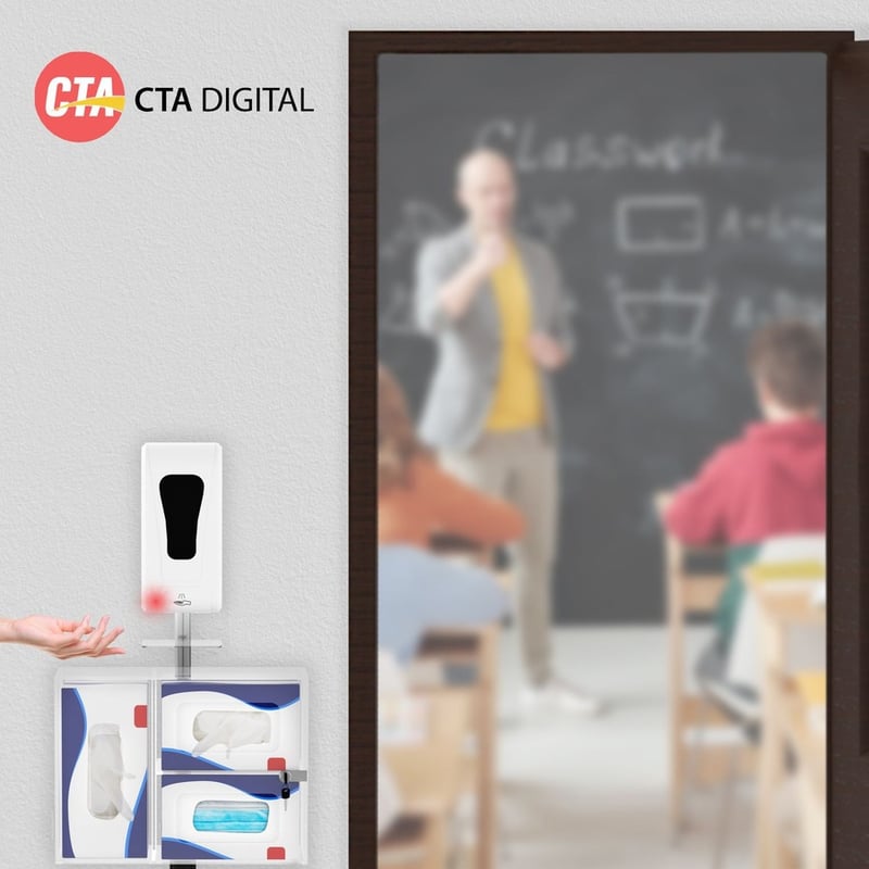CTA Digital Compact Mobile Sanitizing Station with Automatic Soap Dispenser - Thumbnail 5