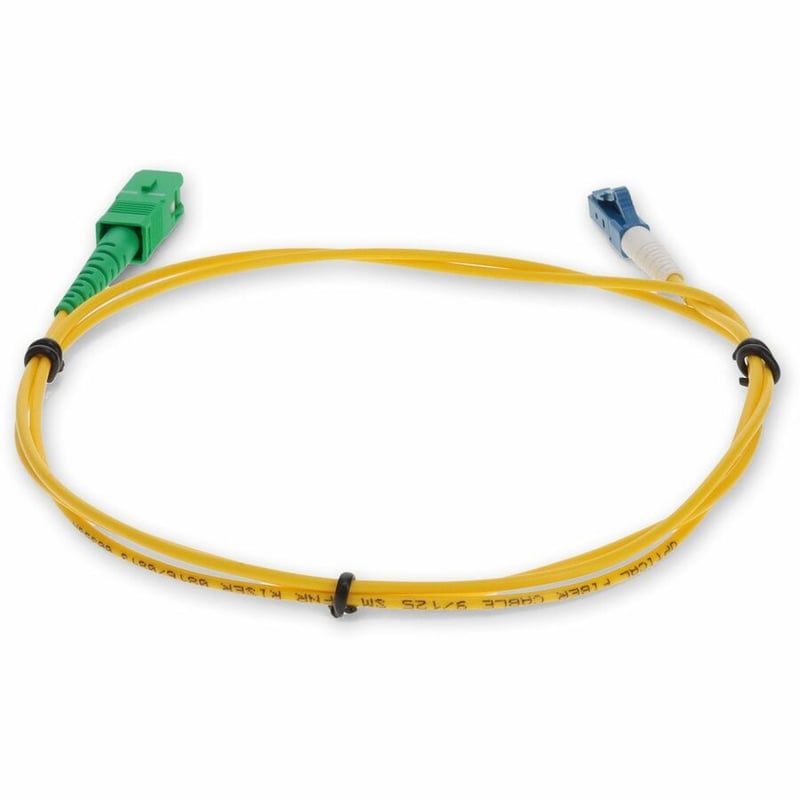 AddOn 8m ASC to LC Yellow OS2 Simplex Microboot, Snagless OFNR (Riser-Rated) SMF Fiber Patch Cable - Thumbnail 4