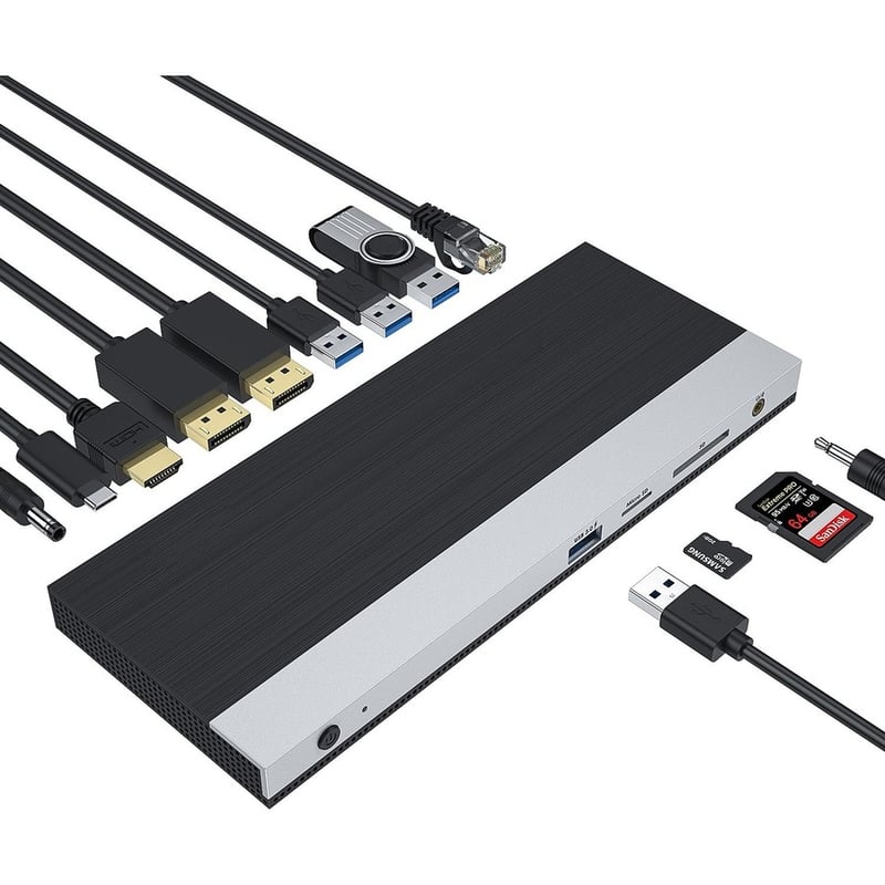 4XEM's USB-C Triple Display Docking Station with Power Delivery (2 DP + 1HDMI) - Thumbnail 3