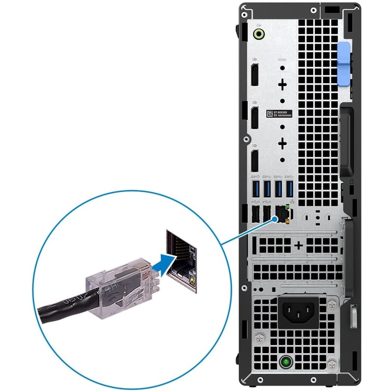 Dell OptiPlex 7000 7010 Plus Desktop Computer - Intel Core i7 13th Gen i7-13700 Hexadeca-core (16 Core) 2.10 GHz - 16 GB RAM DDR5 SDRAM - 512 GB M.2 PCI Express NVMe SSD - Small Form Factor - Black - Thumbnail 3