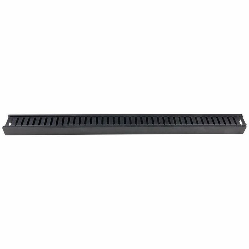 Rack Solutions Vertical Plastic Cable Duct With Cover (34in Tall, Button Mount) - Thumbnail 3