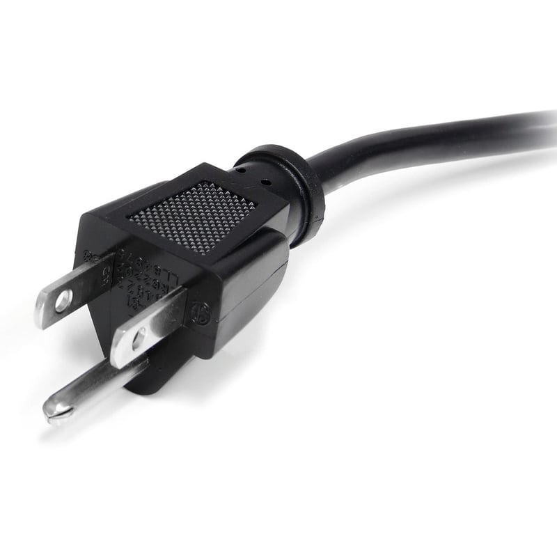 StarTech.com 1ft (30cm) Computer Power Cord, NEMA 5-15P to C13, 10A 125V 18AWG, Black Replacement AC PC Power Cord, TV/Monitor Power Cable - Thumbnail 3
