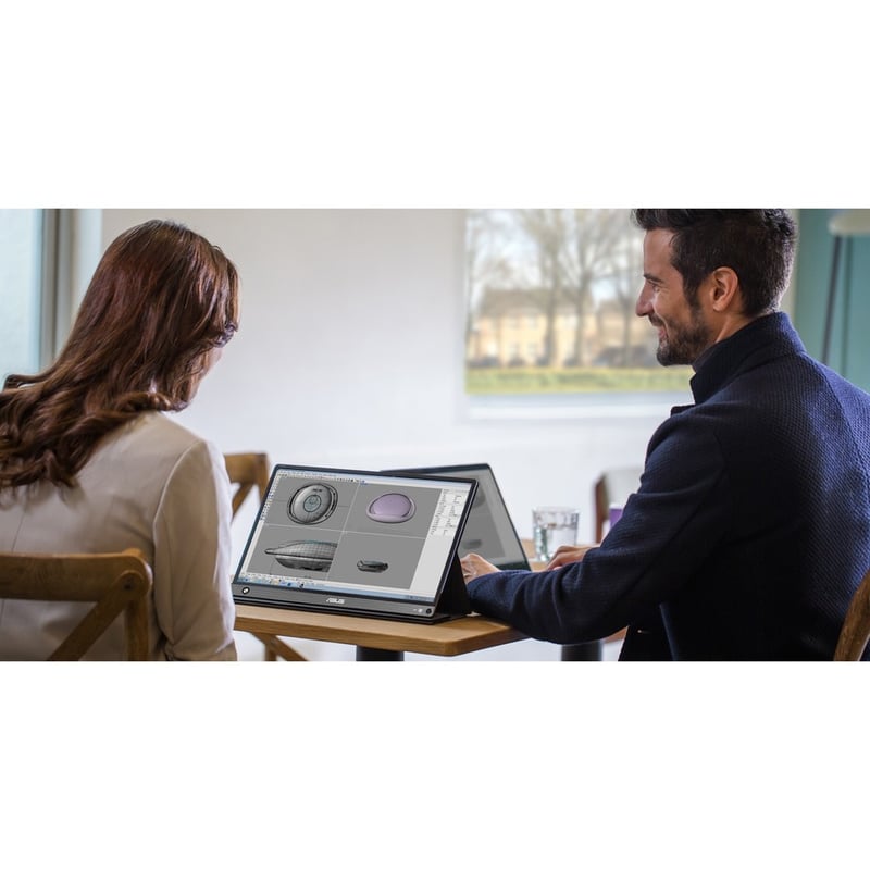 Asus ZenScreen GO MB16AHP 16" Class Full HD LCD Monitor - 16:9 - Black, Gray - Thumbnail 4