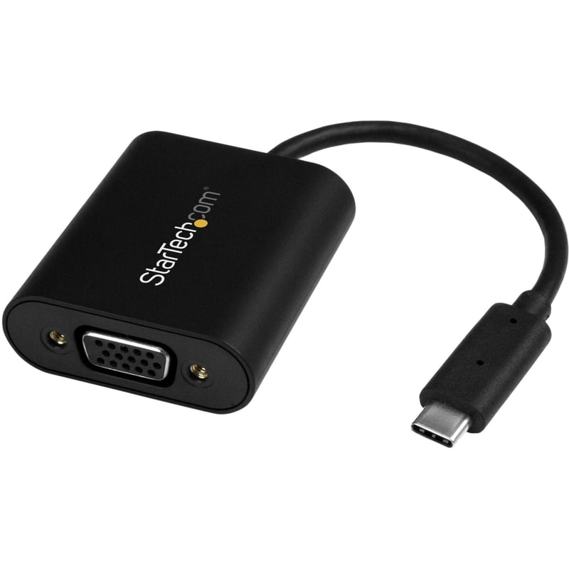 StarTech.com USB-C to VGA Adapter - 1920x1200 - USB C Adapter - USB Type C to VGA Monitor / Projector Adapter - Thumbnail 1