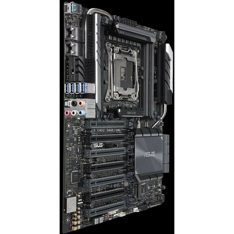 Asus WS C422 SAGE/10G Workstation Motherboard - Intel C422 Chipset - Socket R4 LGA-2066 - Intel Optane Memory Ready - SSI CEB - Thumbnail 2
