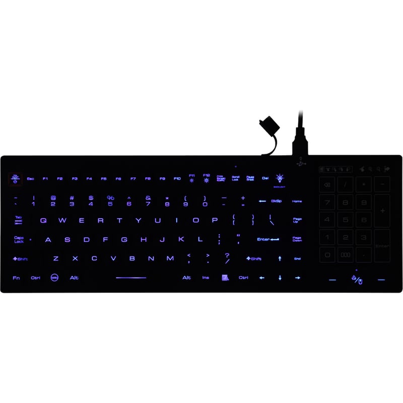 DSI WATERPROOF IP68 KEYBOARD WITH TRACK PAD/NUMBER PAD LED BACKLIT - Thumbnail 2