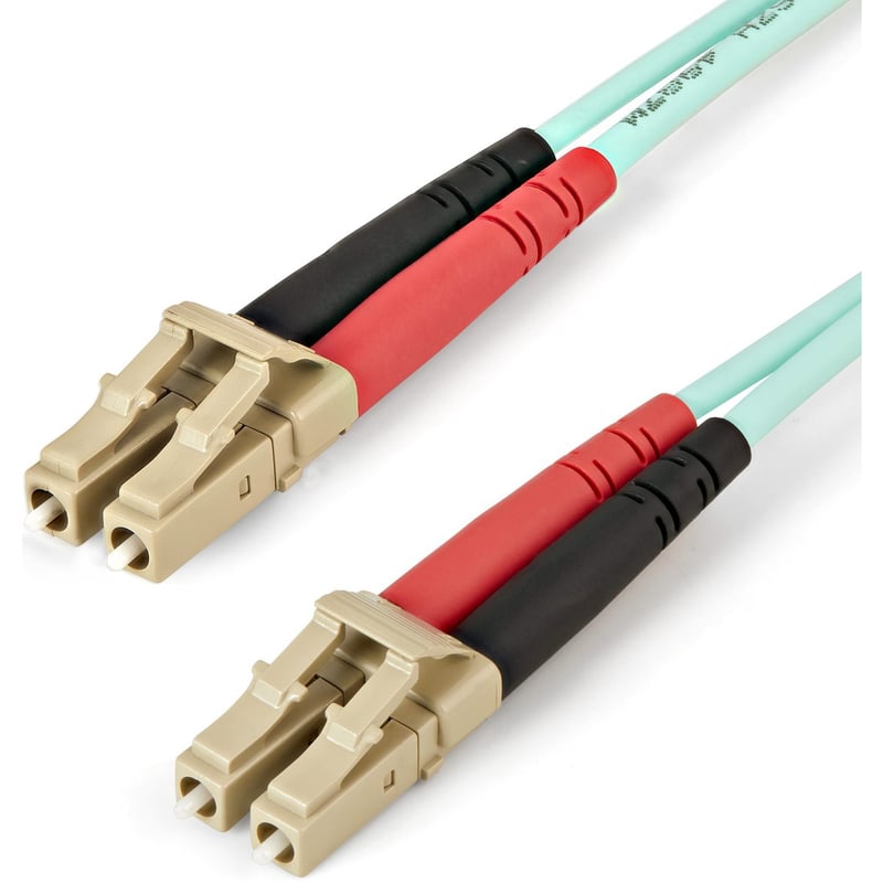 StarTech.com 2m (6ft) LC/UPC to LC/UPC OM4 Multimode Fiber Optic Cable, 50/125m LOMMF/VCSEL Zipcord Fiber, 100G, LSZH Fiber Patch Cord - Thumbnail 1
