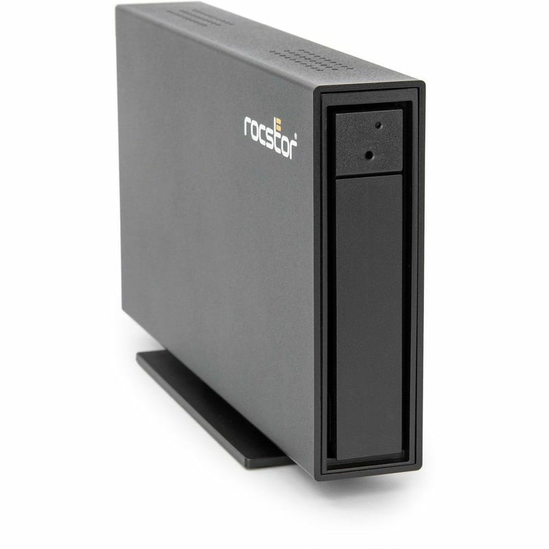 Rocstor Rocpro D91 28 TB Desktop Rugged Hard Drive - External - SATA (SATA/600) - Black, Aluminum Gray - TAA Compliant - Thumbnail 1