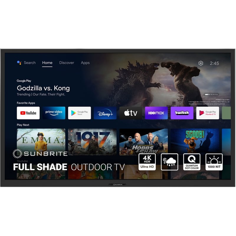 SunBriteTV Veranda 3 SB-V3-55-4KHDR-BL 55" Smart LED-LCD TV - 4K UHDTV - Black - Thumbnail 4