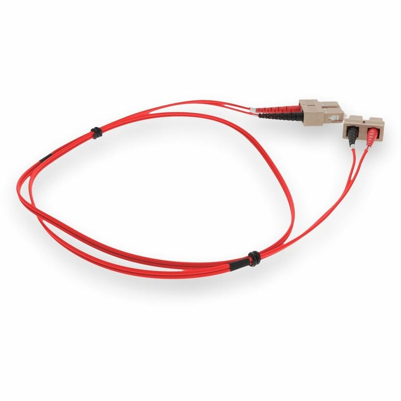 AddOn 1m SC to SC Red OM4 Duplex OFNR (Riser-Rated) Fiber Patch Cable - Thumbnail 5