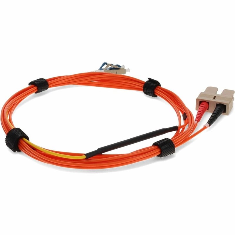 AddOn 2m LC (Male) to SC (Male) Orange OM1 & OS1 Duplex Fiber Mode Conditioning Cable - Thumbnail 5