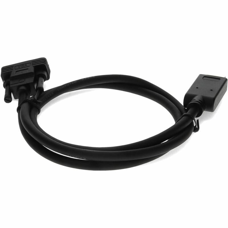 AddOn 6ft HDMI 1.3 Male to VGA Male Black Cable For Resolution Up to 1920x1200 (WUXGA) - Thumbnail 4